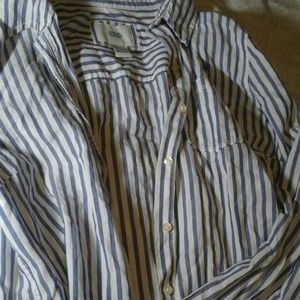 Pin striped button up shirt
